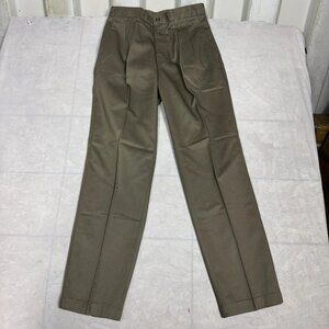 Lee Mens Double Pleat Chino Pants Olive Green Relaxed Fit Wrinkle Free 29X30 NWT